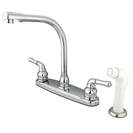 Kingston Brass Magellan 8" Centerset Kitchen Faucet, Chrome KB751